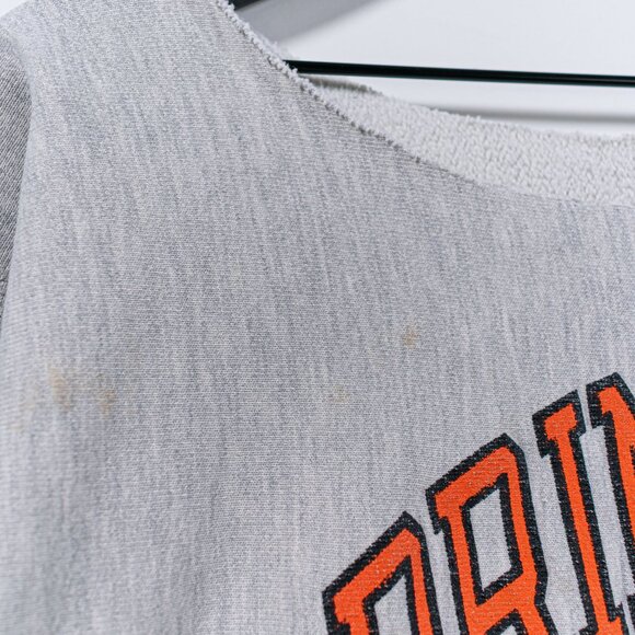 Princeton University Weave Sweatshirt VTG Large Chopped Cropped - Picture 5 of 15